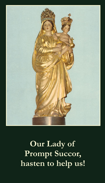 Our Lady of Prompt Succor Prayer Card